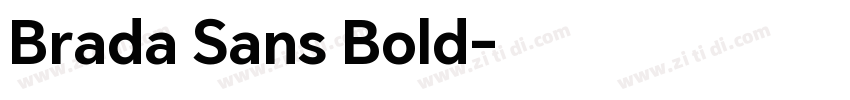Brada Sans Bold字体转换